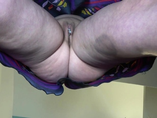 Tampon sticking out of my girl’s shaved pussy