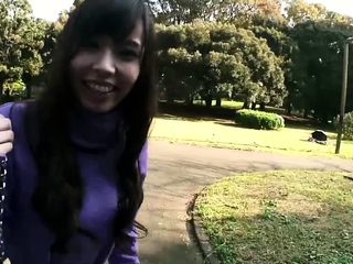 Small Japanese Schoolgirl 18 talk to First Blowjob in Car