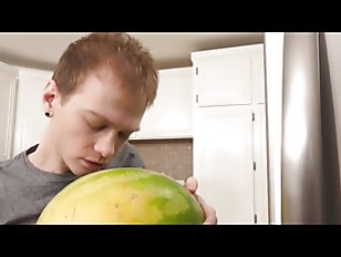 Hot Stepsister caught stepbrother fucking a watermelon and let him fuck her tight pussy in the kitchen0EwfkgPt