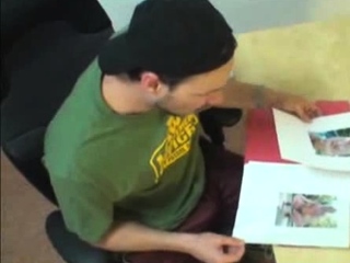 Ricky cant help but jerk his cock while looking at sexy